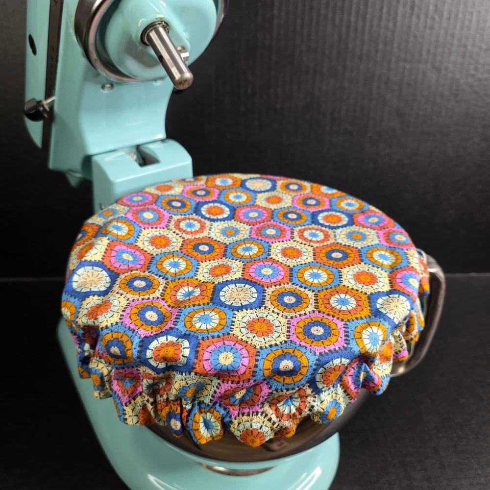 Juicy Oranges Faux Granny Square KitchenAid Mixer Mixing‎ Bowl Cover Baking